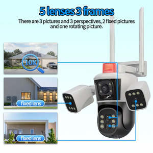 IPC360 16MP 8K Vision nocturne caméra de Surveillance CCTV extérieure sans fil 4G WIFI maison quatre lentilles trois écrans système comprend alarme - Product Image 3