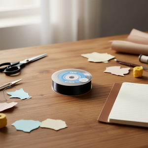 Ruban en satin Ilan 0,6 cm 25Y Noir D03 - Product Image 2