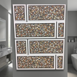 Carreaux de mur en céramique 3D à motif de pierre naturelle 12x24 30x60 cm Carreaux de porcelaine d'extérieur à élévation brillante et brillante - Product Image 6