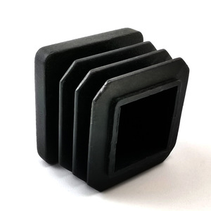Square Tube Plugs 22x22mm Black <b>Plastic</b> End Caps For Furniture And <b>Stools</b> Durable Connector Parts - Product Image 2