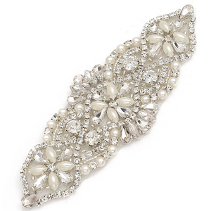 Accessori per abiti fai da te motivo di strass fatti a mano per scarpe abito da sposa in ferro con perline di cristallo di diamante - Product Image 1