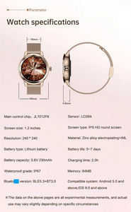 Montre connectée pour femmes G208, écran tactile complet, étanche IP67, modes multisports, tracker de fitness, montre connectée - Product Image 4