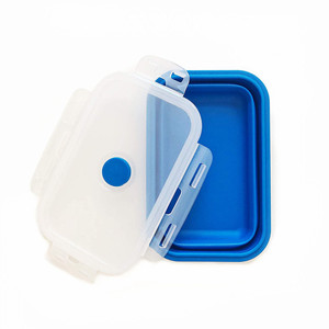 Silicone Food Storage Containers with Lids Collapsible <b>Meal</b> <b>Prep</b> Lunch Containers Bento Boxes - Product Image 2