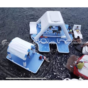 Plate-forme d'île flottante gonflable de parc aquatique pour la pêche de relaxation et l'amusement de famille - Product Image 2