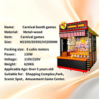 Stand de jeu de lancer d'anneaux commercial pour carnaval, avec lumières LED et prix en peluches, pour usage intérieur et extérieur en parcs d'attractions et fêtes foraines
