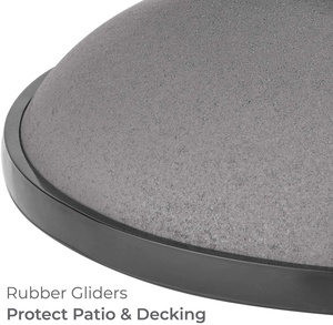 12KG Square <strong>Parasol</strong> <strong>Base</strong> Heavy Duty Umbrella <strong>Concrete</strong> Patio Sunshade Garden Cement <strong>Base</strong> With Wheels - Product Image 6