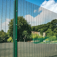 Système de clôture de sécurité anti-escalade 358 personnalisé, en maille galvanisée à chaud avec revêtement PVC, couleurs sur mesure pour les sites de prisons, aéroports et gares ferroviaires