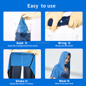 Hot Selling <b>Microfiber</b> Quick-Dry Lightweight Sports <b>Towel</b> Hoodie Cooling <b>Towel</b> for Camping Gym Swimming Running Yoga - Product Image 2