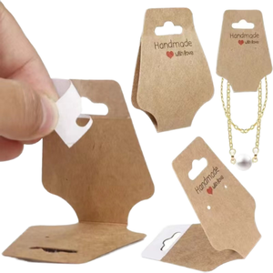 Étiquettes de prix personnalisées Qrikko anti-contrefaçon en carton pour bijoux, vêtements et chaussures - Cartes suspendues vierges pliables spéciales - Product Image 1