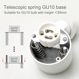 Spot lumineux LED encastrable pour le <span class=keywords><strong>plafond</strong></span>, angle d'éclairage réglable, éclairage d'intérieur, lumière magnétique, GU10 - Product Image 4