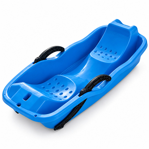 Luge pour enfants avec repose-pieds, <span class=keywords><strong>jouet</strong></span> d'<span class=keywords><strong>hiver</strong></span> en plastique durable pour glisser sur les pentes, cadeau unisexe - Product Image 1