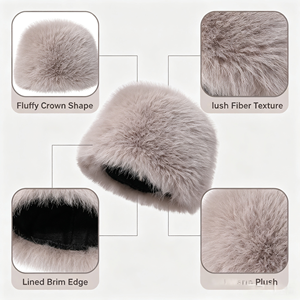 Chapeau d'hiver pour <span class=keywords><strong>femme</strong></span>, nouveau style, épais et chaud, en fausse fourrure, avec cache-oreilles à motif écossais, brodé à la main, style mongol - Product Image 2