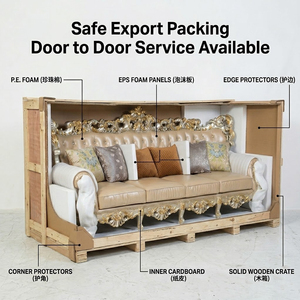 Muebles de Dormitorio de Lujo Estilo Francés, <span class=keywords><strong>Cama</strong></span> Plateada con Detalles en Oro y Tallado Calado para Decoración Interior de Villas y Palacios Reales - Product Image 6