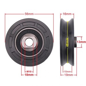 Rouleau de porte d'ascenseur Upholding Sincerity 56x16mm M10 à entraînement par traction pour ascenseurs KONE - Product Image 1