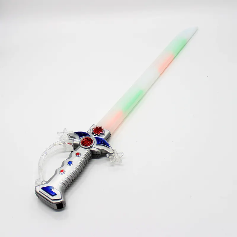 Épée légère à musique Jouets Led Kids Sword Wholesale Plastic Polybag Unisex 8 à 13 ans, 14 ans et plus Plastique Colorful Toy Knife