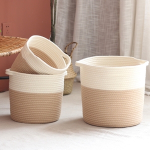 <span class=keywords><strong>Panier</strong></span> de rangement tissé moderne Vente en gros <span class=keywords><strong>Panier</strong></span> pliable en jute épissé en coton Corde pour plantes Pots de fleurs Couverture et <span class=keywords><strong>panier</strong></span> à linge - Product Image 6