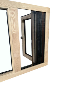 Finestra a Battente in Legno Rivestito in Alluminio di Alta Qualità con Zanzariera Integrata - Product Image 4