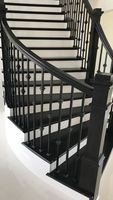 Balustres en fer forgé pour escalier, 44 pouces, balustres en fer forgé, balustres pour escalier intérieur, garde-corps d'escalier en métal noir satiné