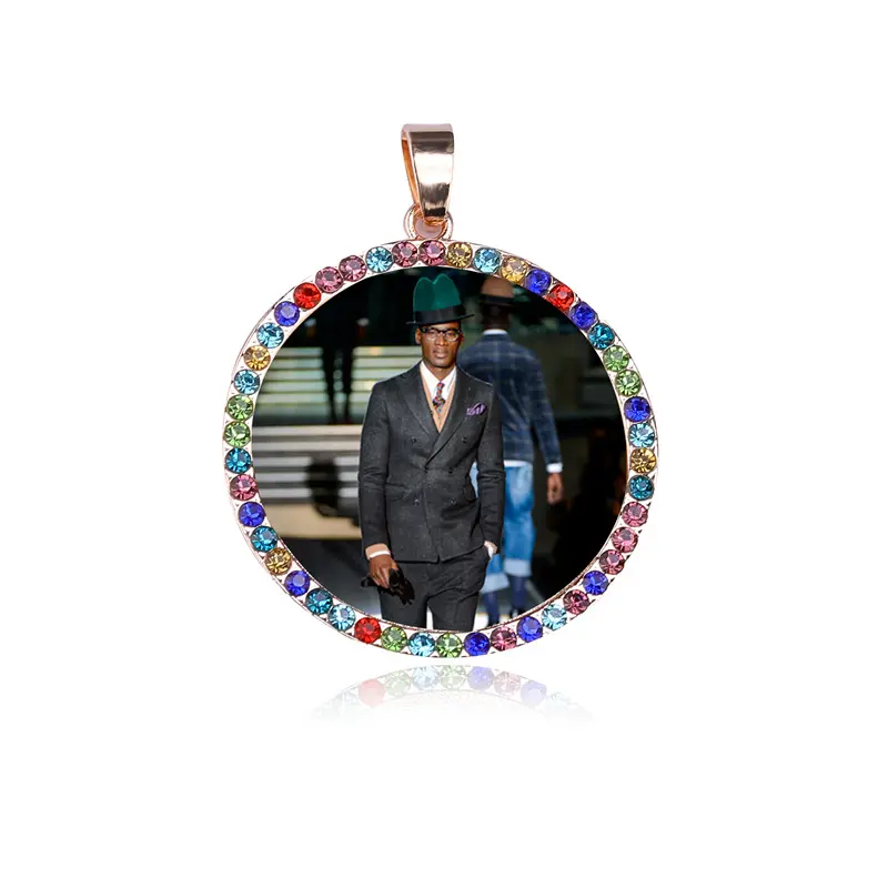 20 25 30mm Blank Bezel Pendant Tray Color Cabochon Pendant Tray Diamond Photo Frame Pendant for Jewelry Making