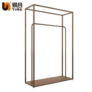 Estantes de exhibición de ropa dorados de lujo, soporte de almacenamiento bonito <span class=keywords><strong>para</strong></span> mujer, soporte de exhibición <span class=keywords><strong>para</strong></span> tienda de ropa - Product Image 3