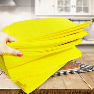 Paño de limpieza amarillo superabsorbente orgánico de tela no tejida perforada con <span class=keywords><strong>aguja</strong></span> viscosa mágica de bajo <span class=keywords><strong>precio</strong></span> - Product Image 3