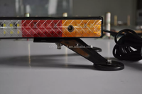 Barre lumineuse de sécurité pour camionnette de 47 pouces Barre lumineuse LED d'avertissement Barre de mine stroboscopique magnétique avec alarme de secours