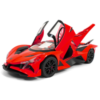 1:24 Maßstab Druckguss-Spielzeugauto-Modell Apollo EVO Spielzeugauto mit Sprühlicht und Musik, Legierungsspielzeugauto