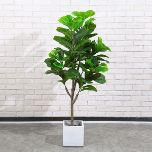 Vente en gros usine : Plante artificielle Ficus Pandurata en pot, Faux figuier à feuilles de violon ultra-réaliste, Bonsaï pour la décoration - Product Image 6
