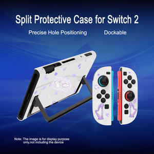 Housse de protection mignonne d'inspiration anime, poignées Joycon séparées et cadre central, coque rigide en PC, ensemble d'accessoires de jeu pour Nintendo Switch 2 - Product Image 6