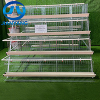 Cage à poules de type A à 3 niveaux, équipement complet d'élevage de poulets anti-corrosion