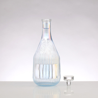 Bouteille de champagne vide de 750 ml, bouteille de vin sur mesure, bouteille potbelly, fournisseurs de couleurs personnalisées, vente en gros