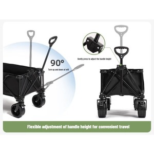 Açık Hava Karavanı Taşınabilir Karavan Piknik Arabası Geniş Tekerlekli Toplama Arabası - Product Image 5