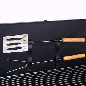 2026 Hot Selling Best Quality Portable Outdoor BBQ Charcoal <strong>Grills</strong> With BBQ Tools Convenient Barbecue <strong>Grill</strong> Oven Set With <strong>Lock</strong> - Product Image 3