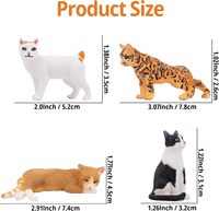 Juego de 8 Figuras de Animales en Miniatura para Escritorio, Figuras Realistas de Gatos, Juguete Educativo, Adornos para Pasteles de Gatitos para Niños
