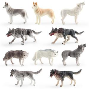 Modello decorativo da scrivania Xinhen di animali selvatici: lupo nero, marrone, grigio, bianco, husky, simulazione transfrontaliera - Product Image 3
