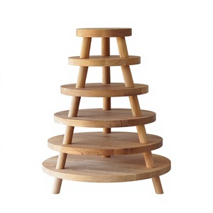 Support à gâteau multi-niveaux en bois, fait main, écologique, compatible lave-vaisselle, forme personnalisée, AZ ENTERPRISES, présentoir à desserts - Product Image 3