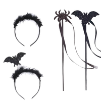 Meilleures ventes : Accessoires de décoration pour Halloween et Fête des Fantômes, pour fêtes en intérieur et bals, pour enfants : chauve-souris en plastique, baguette magique, serre-tête araignée