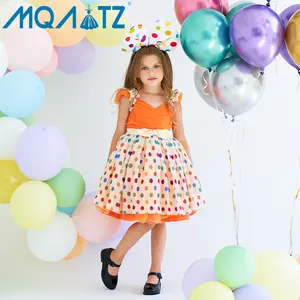 MQATZ New Carnival Easter Halloween Girls Princess Party Dresses Children Clothing Flower Dress For Age 5 Years