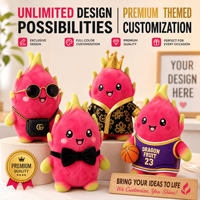Peluche de Fruta del Dragón, Marca Premium, Merchandising de Alta Gama, OEM, ODM, Regalo Promocional de Boutique, Juguete de Peluche con Logotipo Personalizado Bordado