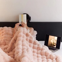 Couette moderne épaissie en polyester tricoté 100 % écologique, double épaisseur, chaude pour l'hiver et toutes les saisons