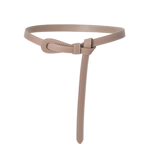 Nouvelle <span class=keywords><strong>ceinture</strong></span> <span class=keywords><strong>fine</strong></span> en <span class=keywords><strong>cuir</strong></span> de vachette pour <span class=keywords><strong>femme</strong></span> avec boucle en cuivre, style rétro élégant, spécial transfrontalier - Product Image 3