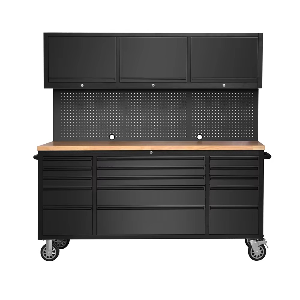 Noir avec armoire supérieure-72 pouces
