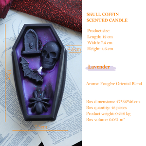 Halloween Gift Modern Handmade Creative Coffin Decorative <strong>Skull</strong> <strong>Candle</strong> Vampire Shaped Scented <strong>Candle</strong> - Product Image 6