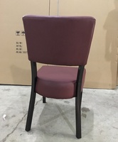 Siège de restaurant moderne et tendance en PU orange, chaise murale de luxe pour bar, café, salon de thé, pour repas décontractés et desserts