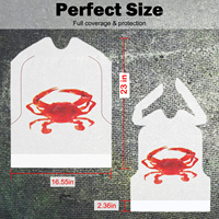 Bavoirs de fruits de mer pour adultes de restaurant imperméables personnalisés tablier de homard en plastique PE jetables en poly bavoir pour restaurant