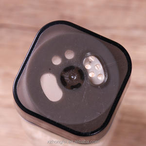 مجموعة هزازات ملح وفلفل زجاجية شفافة بقاعدة زجاجية، بفتحات صب قابلة للتعديل وغطاء لولبي مربع، قابلة للتخصيص بطباعة الشاشة - Product Image 5