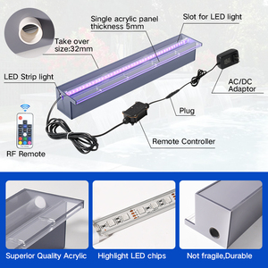 Cascata a Lama in Acrilico da 150 cm per Piscina, con LED a Colori Variabili, per Piscine e Spa Esterne - Product Image 2