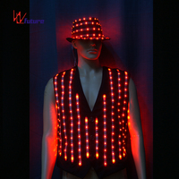 Service OEM pour adultes, robe maxi lumineuse noire, 1 pièce, Future Boys CN;HUN, gilet sans manches, lumière LED, Dashiki africain, grande taille