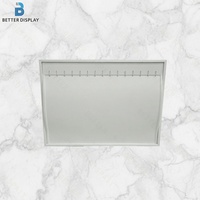 Plateau de présentation de bijoux blanc, support doux pour bracelets et colliers, coussin de présentation doublé