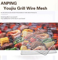 Grille de barbecue carrée en acier inoxydable galvanisé de haute qualité, outil de barbecue en métal, résistant à la corrosion et à la chaleur